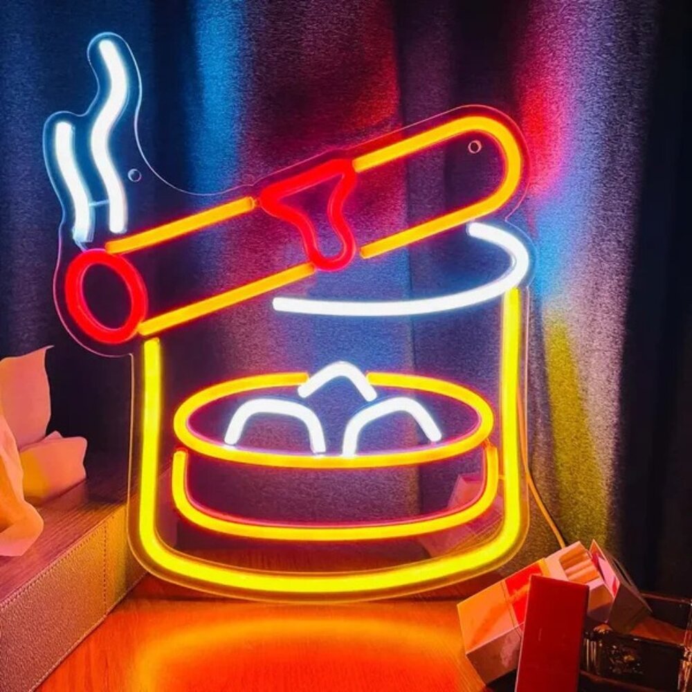 WHISKEY CIGAR DRINK NEON LED SIGN